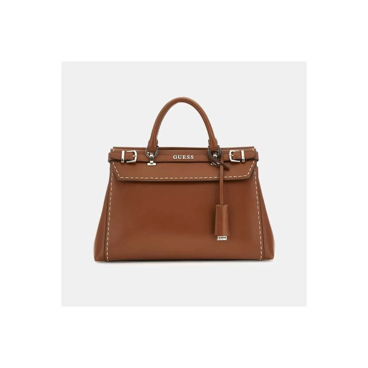 Sac à main avec surpiqûres de la marque Guess sur pecari