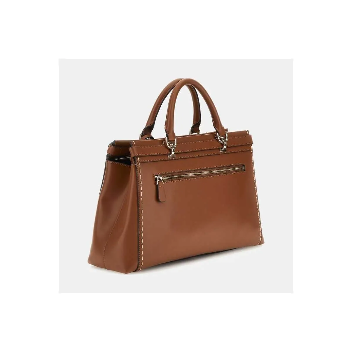 Sac à main avec surpiqûres de la marque Guess sur pecari